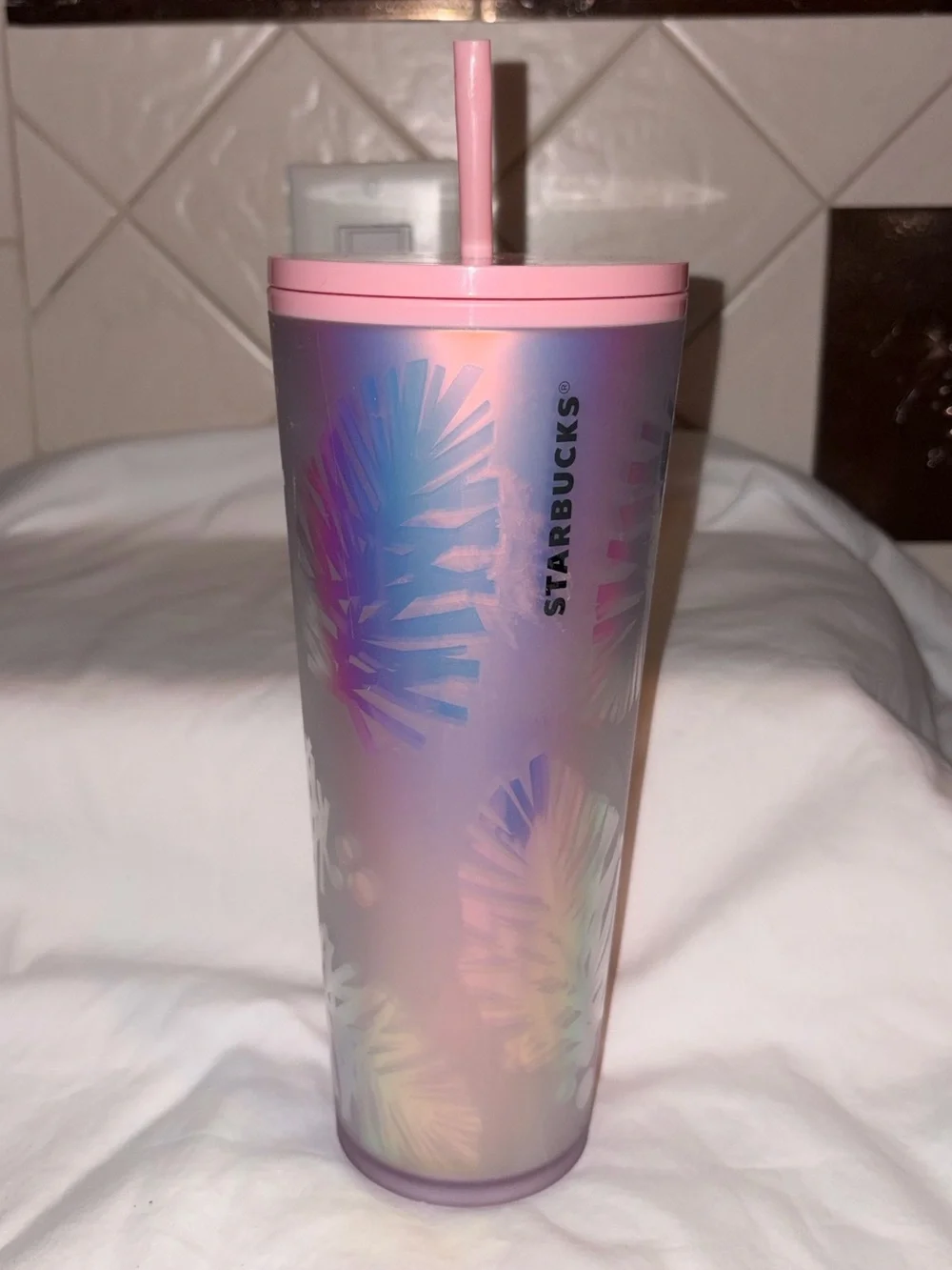 Starbucks Pine Cone 2019 Limited Edition Holiday Palm Leaf Venti Tumbler 24oz